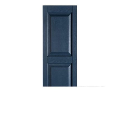 MR MXYZPTLK Perfect Shutters IR521543004 Premier Raised Panel Exterior Decorative Shutters; Bedford Blue - 15 x 43 in. IR521543004